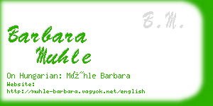 barbara muhle business card